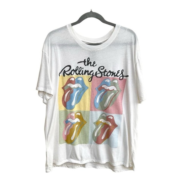 The Rolling Stones Colorful Pastel Tongue Graphic Band T-Shirt Size XL (14-16) - Picture 5 of 5